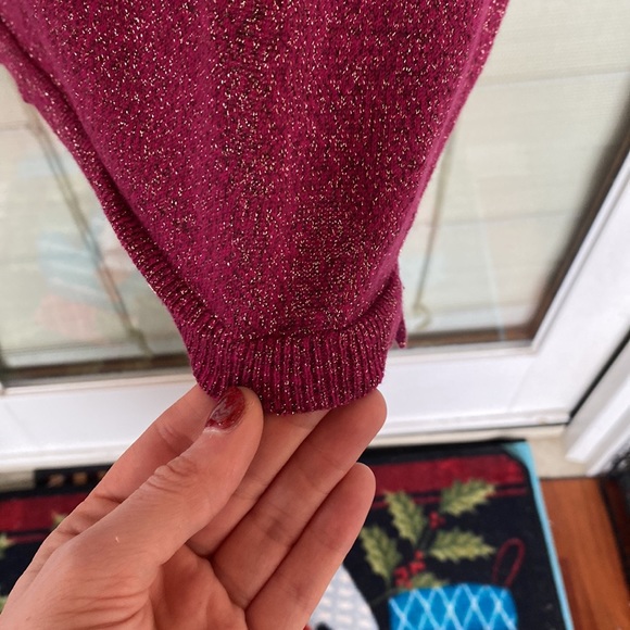 A New Approach a.n.a Size Petite Medium Pink Sparkly Sweater - Picture 7 of 17